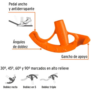 Doblador de Tubo CONDUIT 3/4", Fundido en Hierro Ductil, DOTU-5075 12846 Truper
