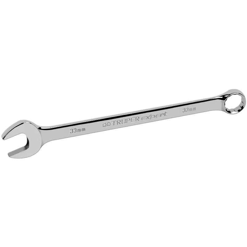 Llave Boca Mixta 33mm Combinada CrVanadio ELarga Truper 13818