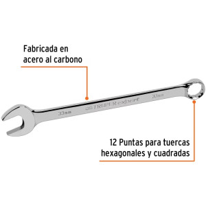 Llave Boca Mixta 33mm Combinada CrVanadio ELarga Truper 13818