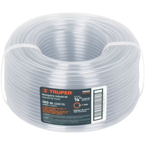 Manguera Industrial 1/4" Espesor 1mm, 100 Metros Peso 2.9Kg, MAN-3/4I 19865 Truper