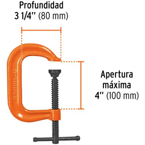 Prensa Forjadas 4", Manija deslizante en T, uso general, PTF-4 17655 Truper