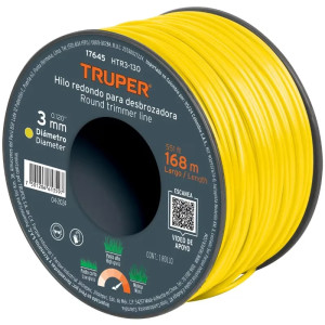 Hilo Redondo para desbrozadora 3.3mm x142M Carrete, HTR3-130 17645 Truper