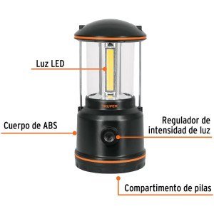 Linternas Led de Campamento 550lm 16m Tipo Farol Pilas3D Truper 10760