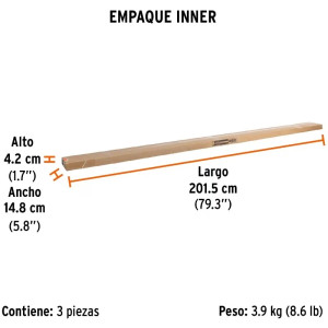 Extension Telescopica 3.6m Fibra de Vidrio para rodillo Truper 10546