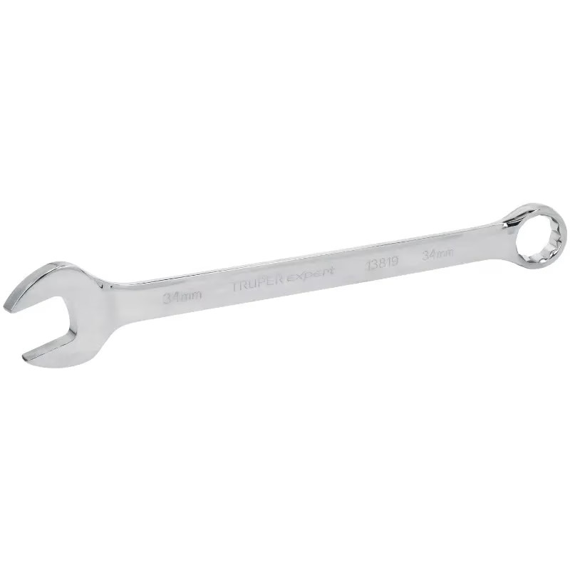 Llave Boca Mixta 34mm Combinada CrVanadio ELarga Truper 13819