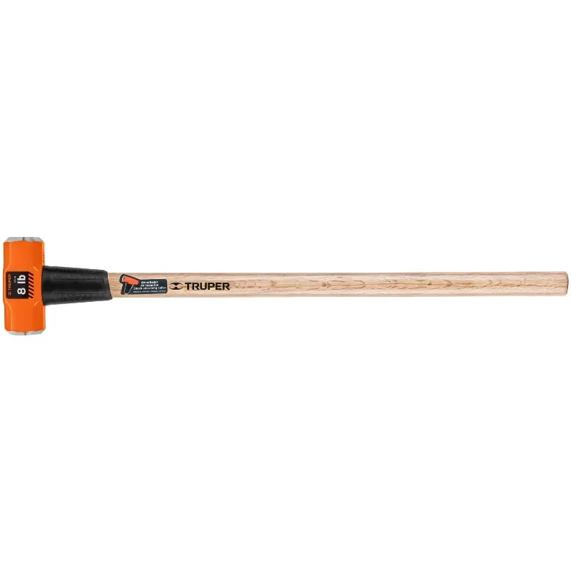 Combas 8lb Octagonales Mango36", Cara Maquinada con protector termoplastico, MD-8M 16511 Truper