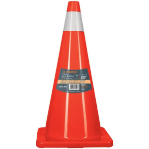 Conos de Precaucion 70 cm con Reflejante 10 cm de PVC, Resistente a Impactos, Peso 2.50 kg, CONO-70R 13123 Truper
