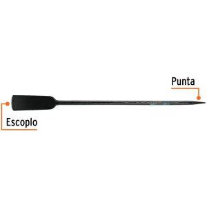 Barreta Agricola 1" x 120cm, Escoplo 102mm, Truper 19985
