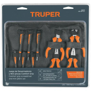 Juego de alicates miniatura y desarmadores Joyero 10 Piezas CRVanadio Truper 18200