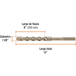 Brocas SDS Max 1-1/8" x13" Concreto Truper 101463