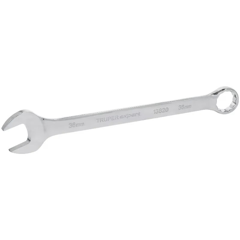 Llave Boca Mixta 36mm Combinada CrVanadio ELarga Truper 13820