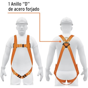 Arnes de Cuerpo Completo 1 Anillo Contra Caídas, Carga 140kg, Truper 14432