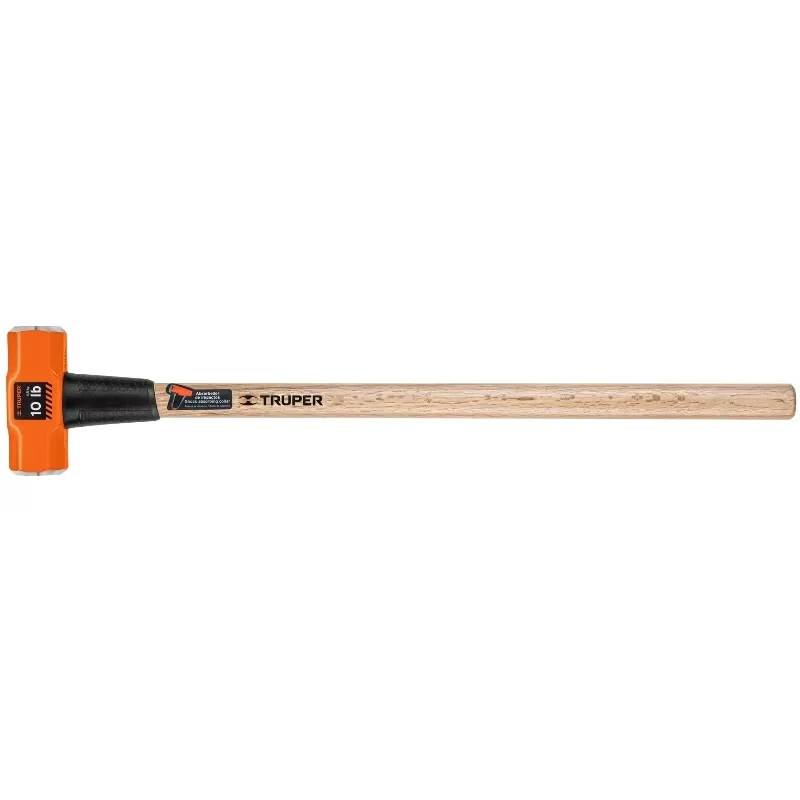 Combas 10lb Octagonales Mango36", Cara Maquinada con protector termoplastico, MD-10M 16512 Truper