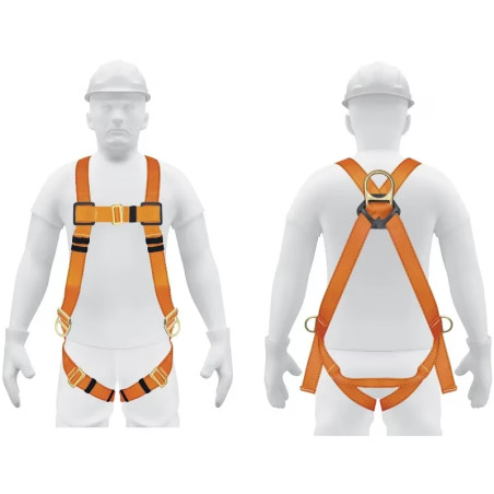Arnes de Cuerpo Completo 3 Anillos Posicionamiento y Contra Caídas, Carga 140kg, Truper 14439