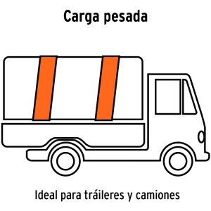 Sujetadores de Carga con Ratchet, Carga Maxima 5000kg, ideal para Trailers y Camiones, SU-5000C 19287 Truper