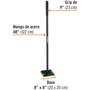 Pisones 8" x8" Aplanar y Compactar tierra, Truper 17472