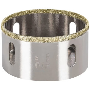 Sierra de copa 3" o 76.2mm, con borde de diamante, alto rendimiento, cortes finos y rapidos, COAZ-3 17136 Truper