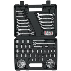 Juego de herramientas 71 Piezas con Estuche de Plastico, Encastre 1/4 " y 3/8", SET-100 22980 Pretul