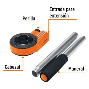 Cabezal para dado de Tarraja 1/2" 3/4" 1" 1-1/4", CA-850 13086 Truper