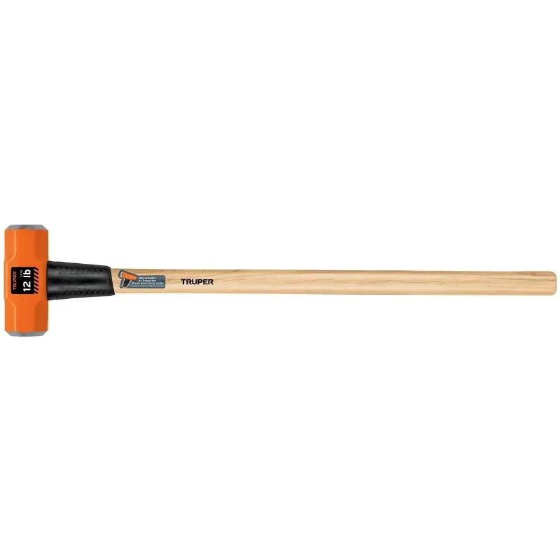 Combas 12lb Octagonales Mango36" Cara Maquinada con protector termoplastico, MD-12M 16513 Truper