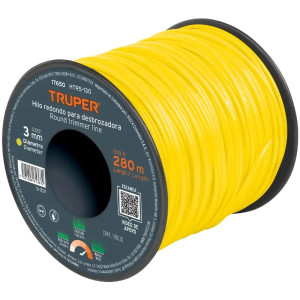 Hilo Redondo para desbrozadora 3.3mm x237M Carrete, HTR5-105 17650 Truper