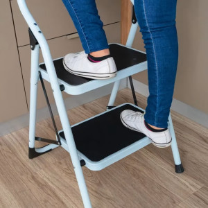 Escaleras  Tubulares 2 Peldaños Plegables T3 Max2m P4.5kg Acero, Pretul 24118