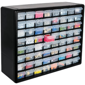 Organizador 20" con 64 Gavetas 51x40x16cm Compartimientos ABS, Truper 10895