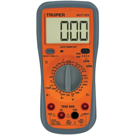 Multitester Digital Profesional Automotriz, MUT-105 10403 Truper