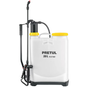 Fumigador de Mochila, 20 Litros 5.2 Galones, Sistema de Bombeo Lateral, 3.2kg, FUM-20P 24588 Pretul