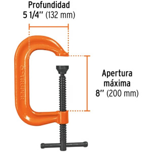 Prensa Forjadas 8", Manija deslizante en T, uso general, PTF-8 17657 Truper