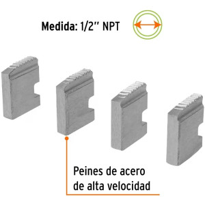 Juego de 4 Peines para Tarrajas 1/2" para T-852X, Truper 14612