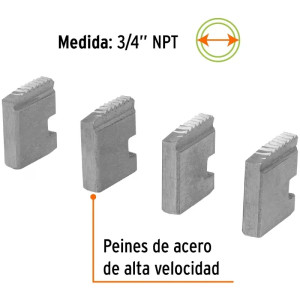Juego de 4 Peines para Tarrajas 3/4" para T-852X, Truper 14614