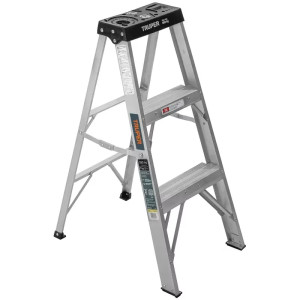 Escaleras de Tijera 2 Peldañoss T3 Max2.1m P3kg EAluminio, Truper 16740