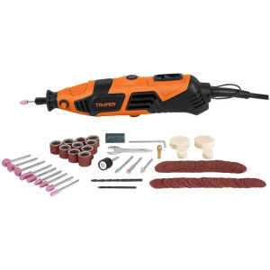 Amoladora Mini Rectificadora 150W, Kit con 98 Accesorios para Herramienta Rotativa, Truper 16769