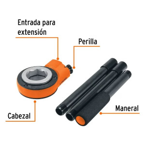 Cabezal para dado de Tarraja 1/2" 3/4" 1" 1-1/4", 1-1/2" Y 2", CA-851 13087 Truper