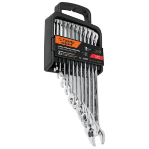 Juegos de 11 Llaves Combinadas extralargas Pulgadas CrVanadio Truper 15780