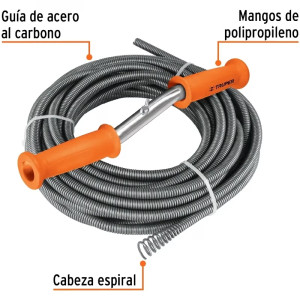 Desatorador 2" x15m Tbarreno Acarbono Ccarrete, Truper 15150