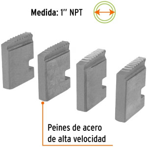 Juego de 4 Peines para Tarrajas 1" para T-852X, Truper 14616