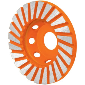 Copas de diamantes Turbo 4" DesbastePulidoNivelar Concreto E7/8 Truper 12258