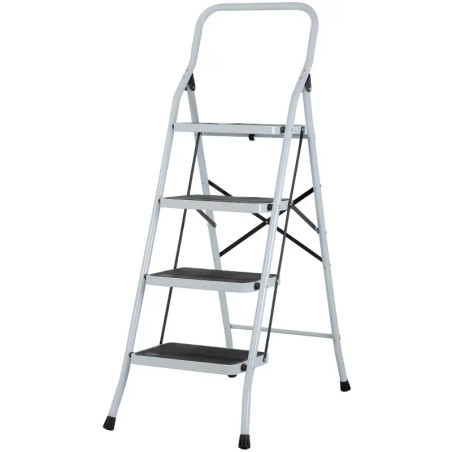 Escaleras  Tubulares 4 Peldaños Plegables T3 Max2.4m P7.9kg Acero, Pretul 24122