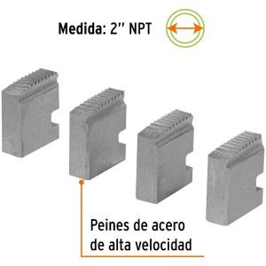 Juego de 4 Peines para Tarrajas 2" para T-852X, Truper 14620