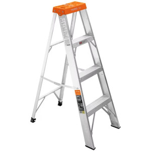 Escaleras de Tijera 4 Peldaños T2 Max2.4m P4kg Aluminio, Truper 10435