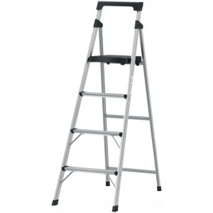 Escaleras Tubulares 4 Peldaños Plegables T3 Max2.8m Aluminio, Truper 16765