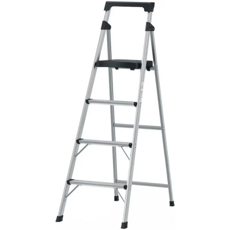Escaleras Tubulares 4 Peldaños Plegables T3 Max2.8m Aluminio, Truper 16765