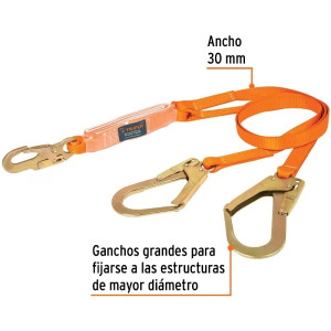 Linea de Vida con absorbedor de impacto, Doble Brazo, MFA 158kg, CAB-5432-18 14454 Truper