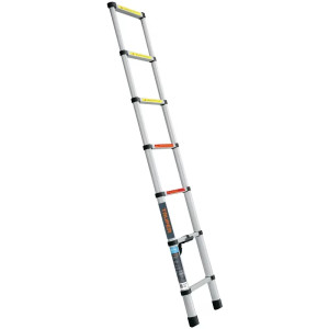 Escaleras Telescopica 7 peldaños T2 102kg Plegable Aluminio Truper 101903