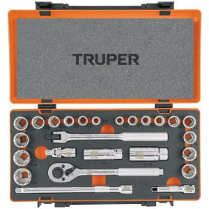 Juegos de Herramientas 25 piezas Mixto STD MM E3/8 EM Truper 13954