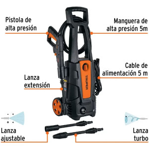 Hidrolavadoras electrica 1800PSI 1500W 220V Truper 103339