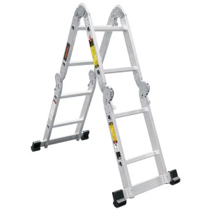 Escaleras Multiposicion 8 Peldaños T1 Max3.6m P10.4kg Aluminio, Truper 101905