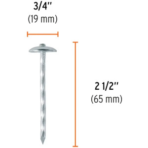 Clavos Calamina Calibre 9 x63mm Galvanizado Caja25kg Truper 103395
